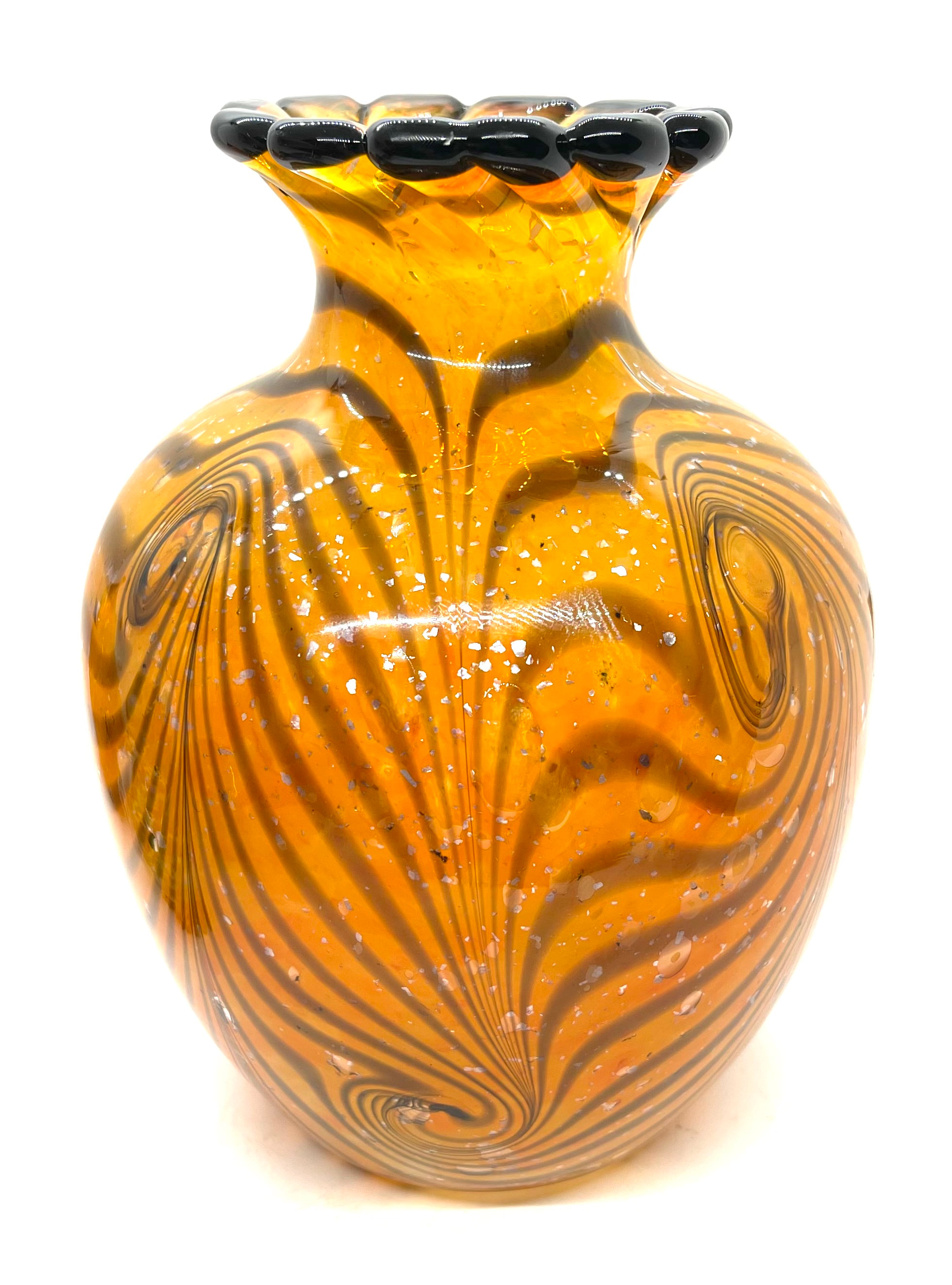 Fenton Dave Fetty Caribbean Day Connoisseur Collection Vase #85
